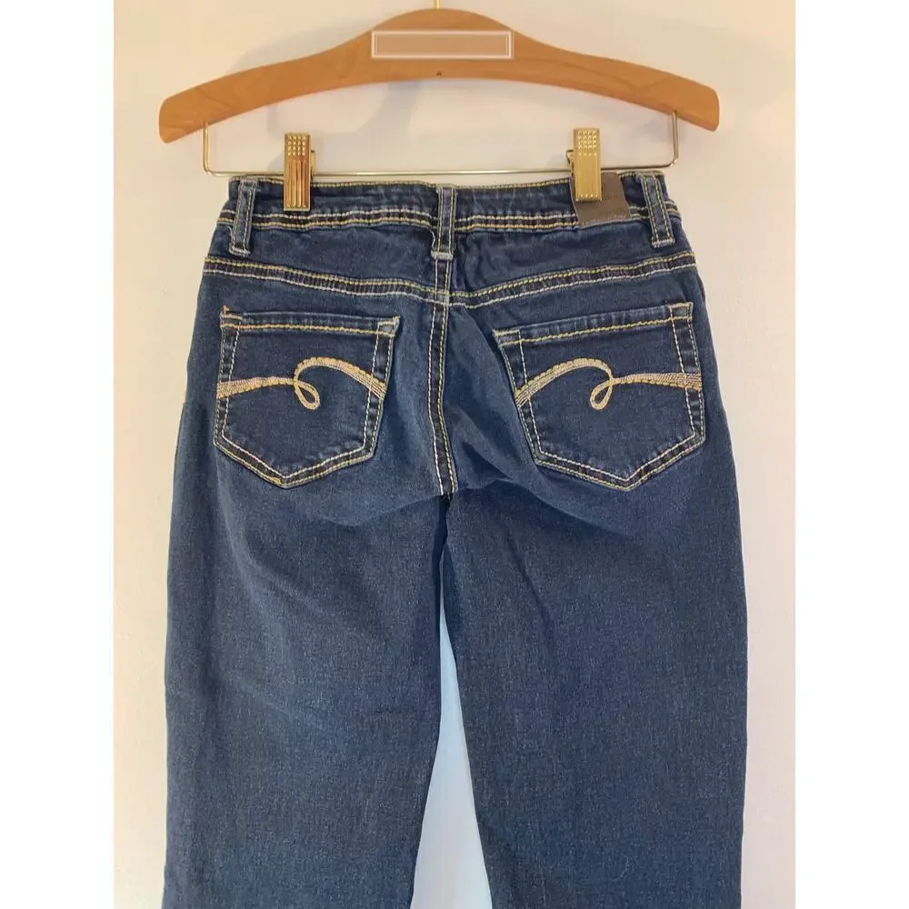 JUSTICE Girl’s Simply Low Dark Wash Jeans / Size: 12 Slim